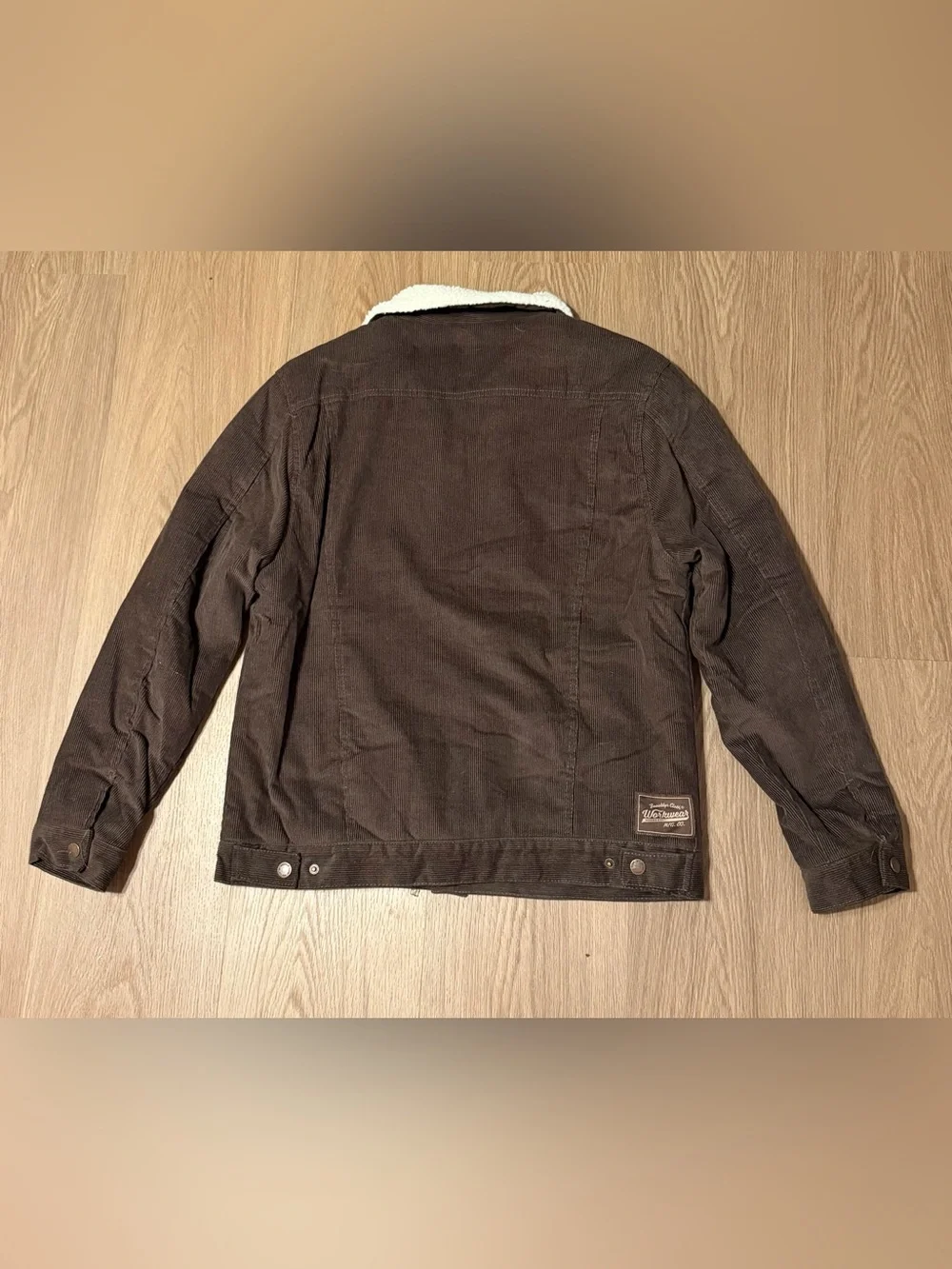 Levi's Brown Corduroy Bomber Jacket with Cream Sherpa Collar